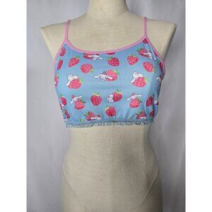 2022 Sanrio Cinnamoroll Strawberry Blue Bralette Size LARGE- Loungewear- NWT